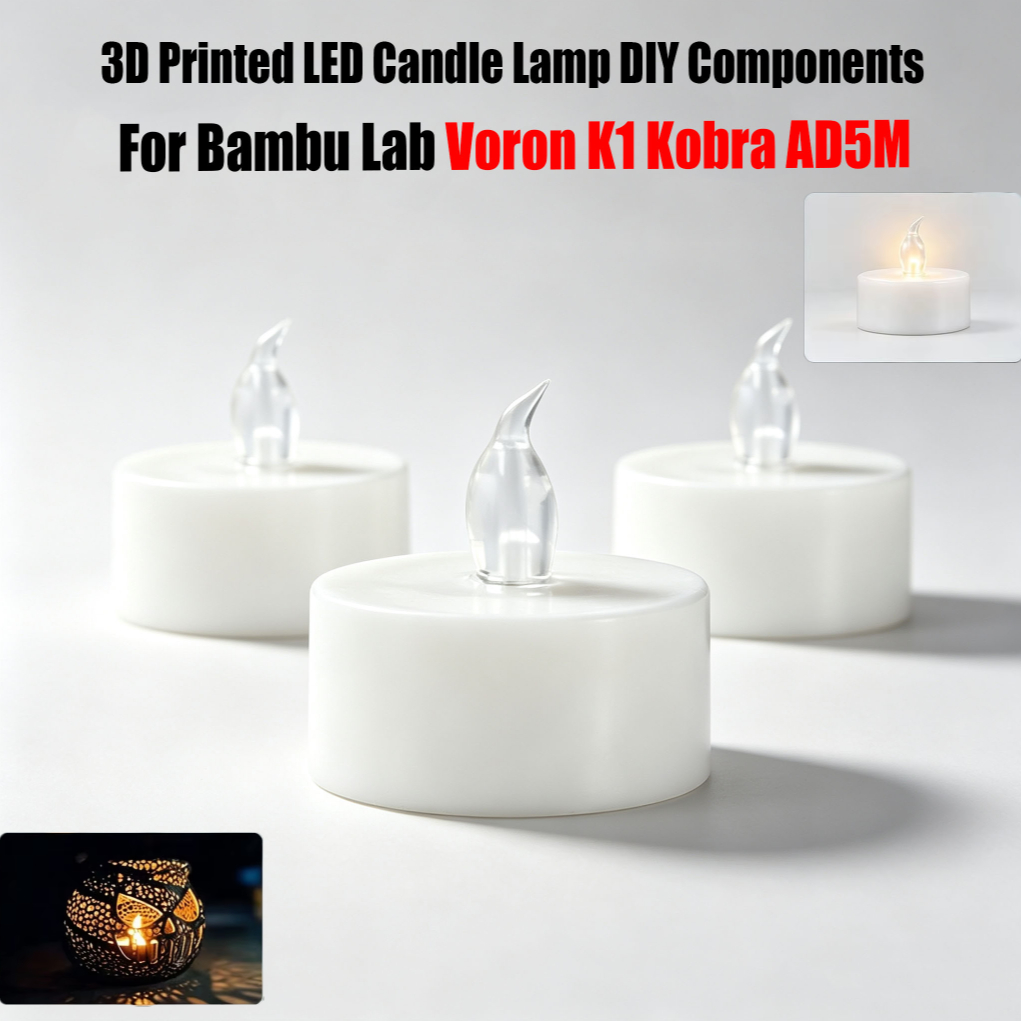 3D-gedruckte LED-Kerzenlampe D – 3D Printing Bambu Lab Bewertung und Preis
